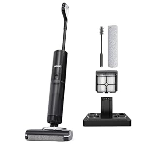AGARO Royal Mop & Vacuum Cleaner, Lightweight Cordless Cleaner for Multi-Surface Hard Floor, Brushless Motor, Smart Display, Self-Propelled, Self-Cleaning, Self Sterilization, Great for Sticky Messes