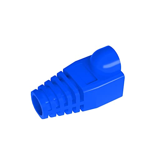 Protector conector RJ45 azul para organizar los cables del router y teletrabajo en casa