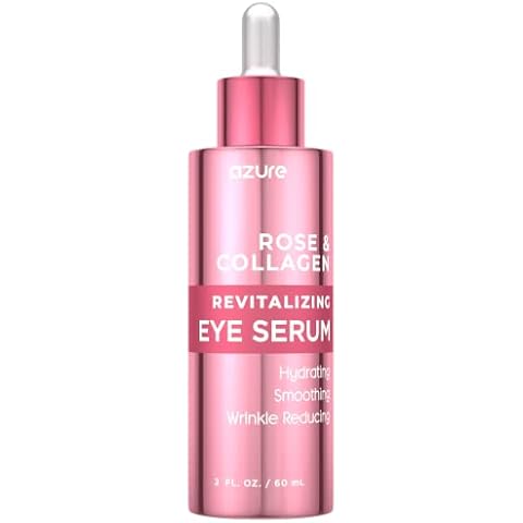 AZURE Rose & Collagen Revitalizing Eye Serum - Hydrating & Smoothing | Reduces Wrinkles, Fine Lines & Under Eye Bags | Minimize Signs of Aging | Made in Korea - 60mL Cover