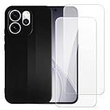 Shantime Case with 2 Pack Screen Protector Combo Compatible with Oppo Reno 15 Pro 5G PLV110, Shockproof Cover and Tempered Glass Set for Full Body Safety(Black)