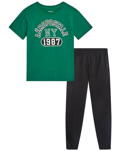 AEROPOSTALE Boys Pants Set 2 Piece Athletic Shirt and Tricot Jogger Pants