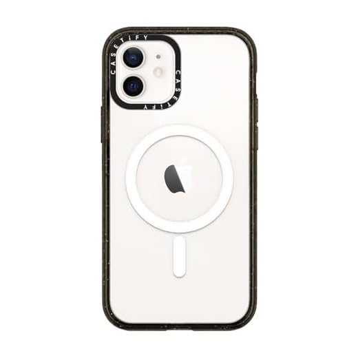 CASETiFY Impact Coque pour iPhone 12 [4X testée contre les chutes de qualité militaire/protection contre les chutes de 2,5 m/compatible avec Magsafe] – Noir transparent