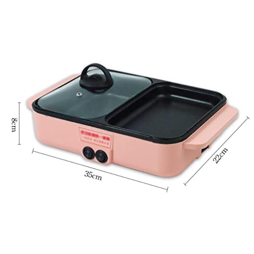 Olla caliente para barbacoa eléctrica antiadherente rosa miniatura 2