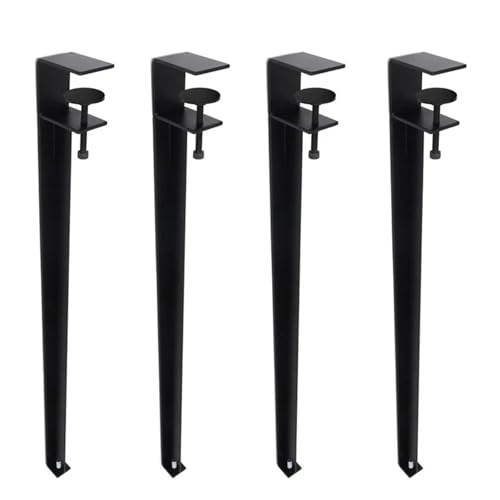 Pieds de table en métal noir 40cm pour meubles et bureau lot de 4 pièces