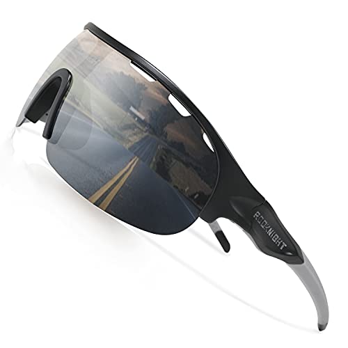 ROCKNIGHT HD lunettes de soleil de sport polarisées cyclisme conduite Baseball extérieur ultra-léger TR90 cadre grande lentille Cover