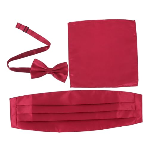 Set de cinturón, moño y pañuelo para traje de hombre