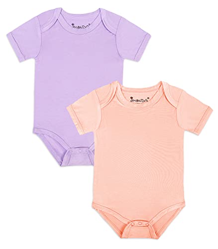 Image of Jimonda Baby Bodysuits Rayon from Bamboo Short Sleeve Baby Boys Girls Rompers Soft Outfits Newborn Clothes