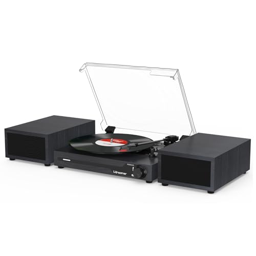 Vinyl Record Player with Speakers,Bluetooth Portable Turntable for Vinyl Records,Phonograph LP...