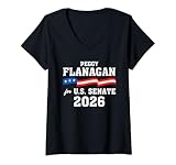 Women's Peggy Flanagan for U.S. Senate from Minnesota 2026 V-Neck T-Shirt