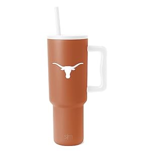 Simple Modern Officially Licensed Collegiate University 40oz Tumbler with Handle and Straw Lid | Football Thermos Gifts for Men, Women | Trek Collection | Texas Longhorns
