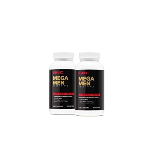 GNC Mega Men Essentials One Daily Multivitamin | Supports Overall Health and Muscle Performance | Twin Pack (2 x 60 Count)