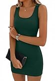VAFFUL Daman Sommer Tank Kleid Quadratausschnitt Sexy Mini Bodycon Kleid Rippled Stricken Fitted Casual Basic Kleider