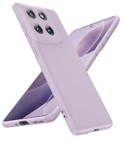 Coque Motorola Edge 2025 antichoc violette en silicone liquide résistant aux rayures de clés