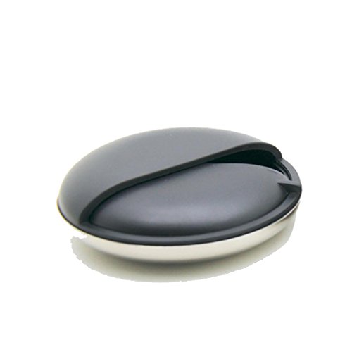 Pastillero mini redondo para viaje, organizador de acero inoxidable resistente a la humedad