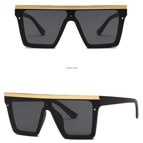 Lunettes de soleil oversize vintage à rayures et verres dégradés UV400