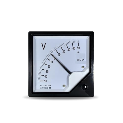 Voltmètre bidirectionnel 6C2 30 V CC cadran analogique pour panneau 75x75