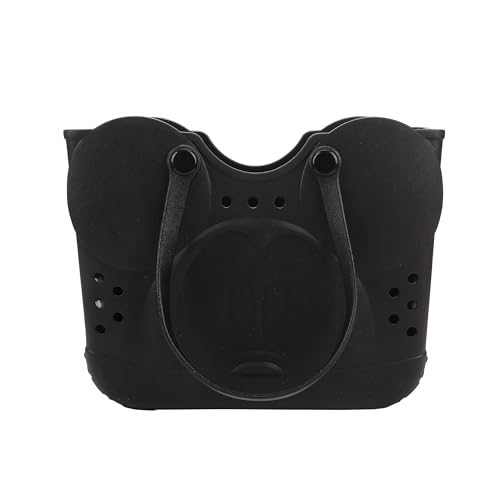 Disney Mickey Mouse Big Face 16.5" Adult Black Water-Resistant Rubber Molded Large Gummy Tote Beach Swim Bag4