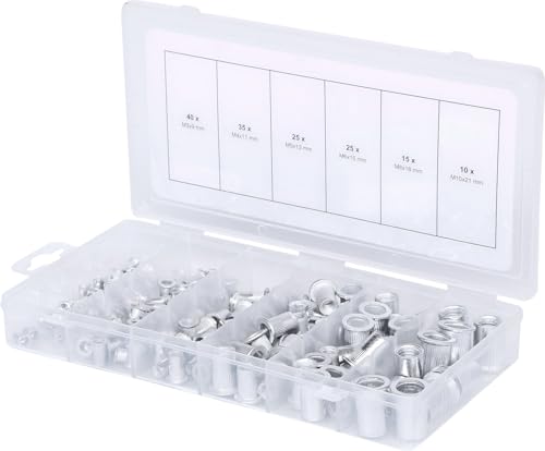 Rivets filetés aluminium KS TOOLS M3-M10 l'assortiment de précision 150 pcs
