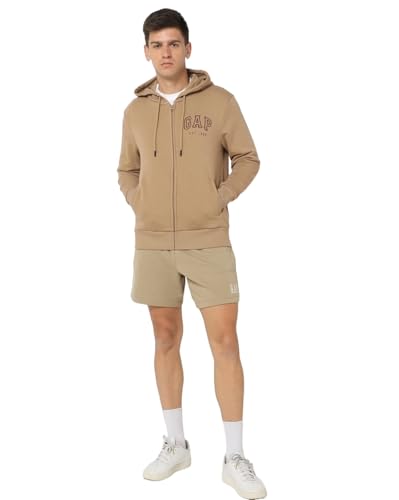 Image of Gap Men Regular Fit Logo Print Full Sleevesd Cotton Hoodie