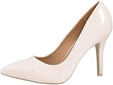  Elara Spitz Damen Pumps Stiletto High Heels Chunkyrayan JA70-Weiss-40
