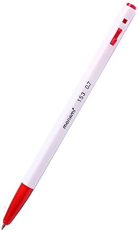 Monami 153 Ballpoint Pen 0.7mm Dozen Box (Black, Blue, Red Ink Assorted Color 12 Pens)