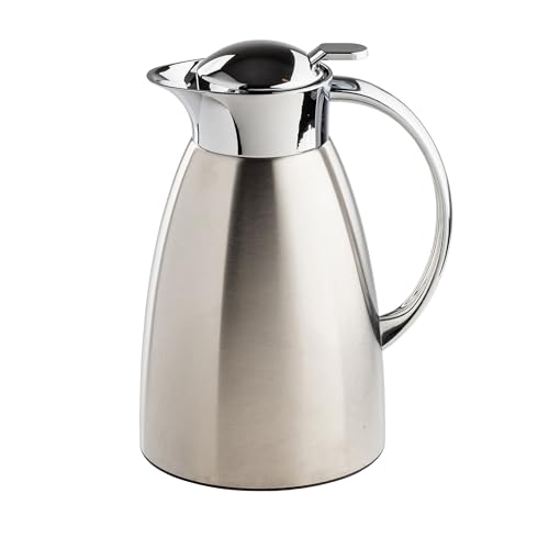 TableCraft 12675 50 oz (1.5 L) Stainless Steel Coffee Carafe, Brushed Stainless Steel with PVD Finish, Vacuum Insulated, Lightweight Leak Proof Coffee Dispenser, For Cafes & Restaurants