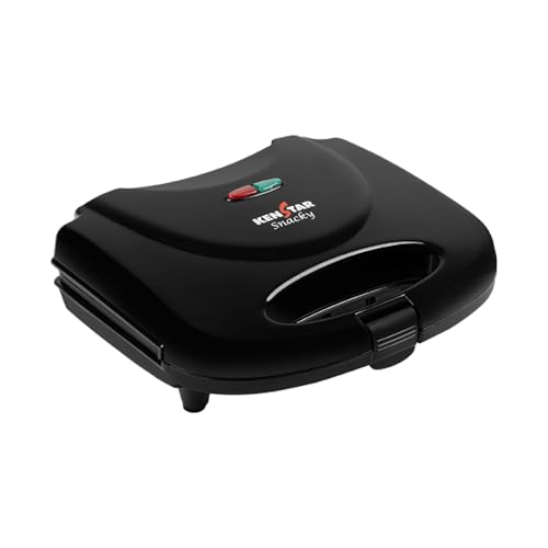 Kenstar SNACKY 750W Sandwich Maker | Non-Stick 2-Slice Grill Plates | Cool-Touch Body & Auto Cut-Off | Black