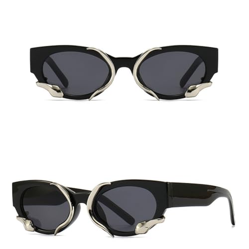 ZIUTNSAV-Silver Sunglasses Women Vintage Oval Sunglasses Men Glasses UV400 Eyeglasses Shades
