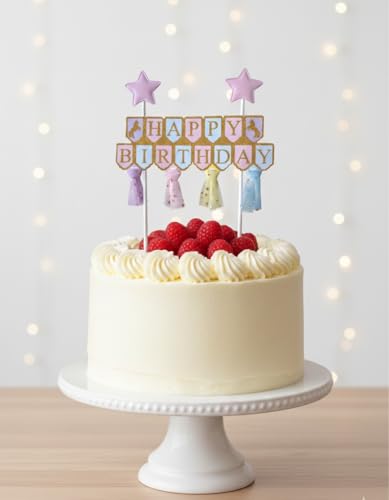 Image of 1 Pc Happy Birthday Cake Topper Birthday Decorations Items Multicolor Alphabet Cardstock Banner With Ribbon For Kids (Pack of 1, Multi)