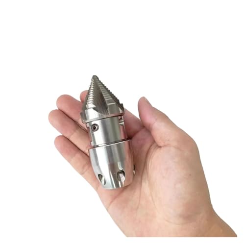 High Pressure Rotary Small Nozzle Stainless Steel Dredging Sewer Pipe Water Mouse Pagoda Cleaning Nozzle Car Washing(1I2 female 