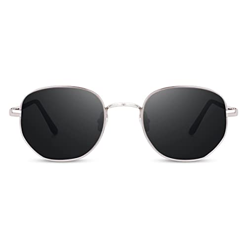 Image of Vintage Steampunk Sunglasses for Men & Women - Retro Hexagonal Metal Frame Gothic Glasses with UV400 Protection - Non-Polarized Fashion Eyewear