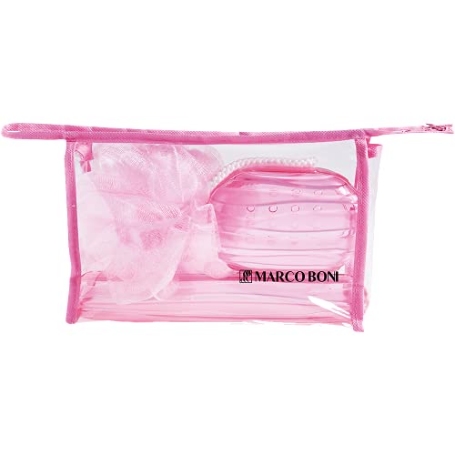 Kit Higiene Pessoal Practice, Esponja para banho, Saboneteira, Porta escova dental, Nécessaire, 6078