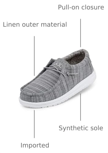 Image of HEYDUDE Wally Toddler Washed Canvas | Boy's Loafers | Boy's Slip On Shoes | Comfortable & Light Weight