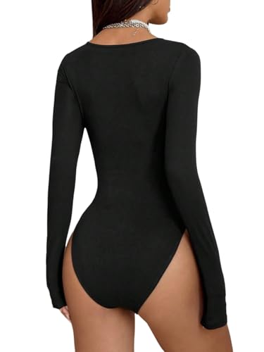 Camiseta de manga larga tipo body de mujer GORGLITTER ropa Y2k otoño fiesta 2