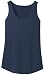 Joe's USA TM Ladies Soft 100% Cotton Tank Top-Navy-XL