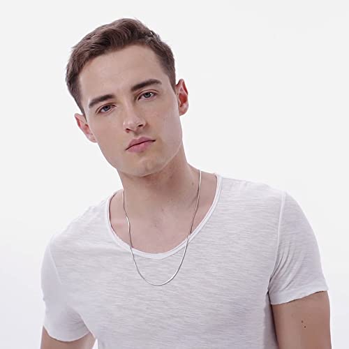 Authentic 925 Sterling Silver Snake Chain For Men And Women Flexible Snake Link Chain Strong Aafe Shiny Fashion Jewelry Gifts 1-3MM, 16-26 Inch2