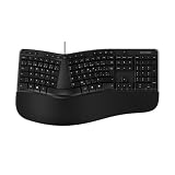 Incase Wired Ergonomic Keyboard – Designed by Microsoft – Refined Ergonomic Design, Built-in Shortcuts Keys, Layered Palm Rest for Wrist Support, Integrated Number Pad – French Canadian Layout