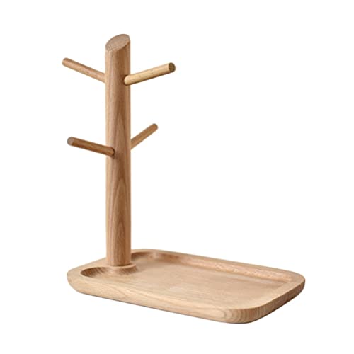 Housoutil Entryway Wood Key Tray Mens Valet Tray Perfume Tray Jewelry Dishes Ring Holder Catchall Tray Vanity Stand Hanging Organizer for Entryway Table Home