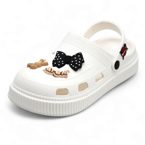 Image of SVAAR Fashionable Comfortable Lightweight Platform Heels Clogs for Women's | Cushioned Footwear | Lightweight Slip-ons | Waterproof Sandals for Women