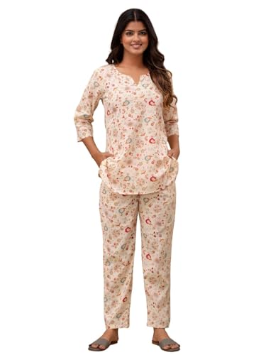 Image of feranoid Women Full Sleeves Cotton Nightsuits