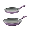 Tramontina Solara 10 & 12-Inch Ceramic Non Stick Frying Pan Set, Heavy-Gauge Aluminum Skillet with Nonstick Coating, Dishwasher and Oven Safe (Purple, 2-Pack) #1