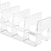 Jiangbered Acrylic File Organizer 5 Compartment Book Stand Book Storage Bookcase Desktop Paper Organizer for Study Room Table Office, Clear