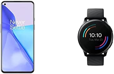 OnePlus 9 Winter Mist, 5G Unlocked Android Smartphone U.S Version, 8GB RAM+128GB Storage + ONEPLUS Watch | Midnight Black | 4GB