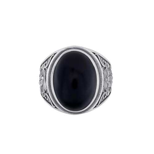 Handmade Onyx Ring, 925 Sterling Silver Rings, Life and Death Jewelry For Him, Black Stone Rings, Unique Gift For Men2