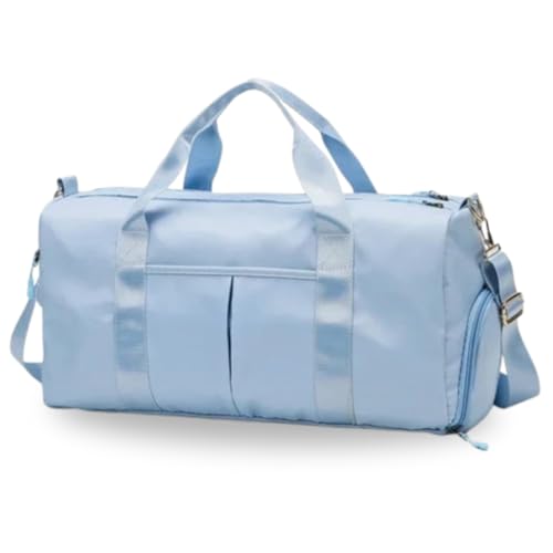 Bolsa De Academia Impermeável Alça Transversal Unissex Mala Com Divisórias Espaçosa Fitness Leve e Resistente Capacidade 30 Litros PREMIUM DUPIN (AZUL)