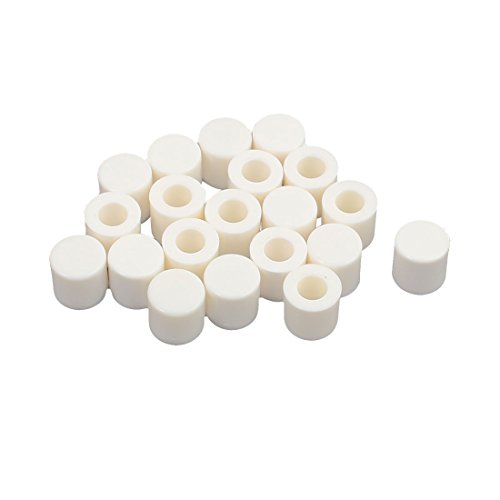 sourcingmap 20Pcs Round Shaped Tactile Button Caps Covers Protector White for 6x6mm Tact Switch