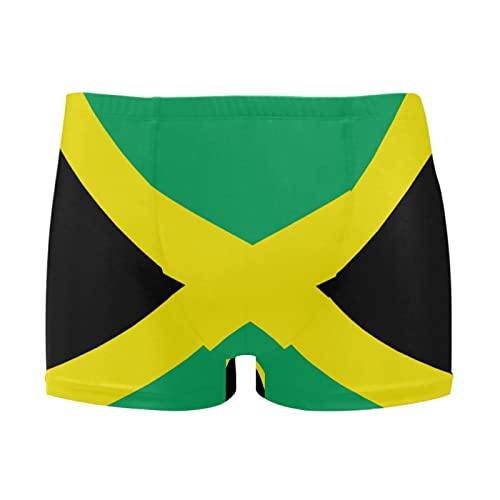 Dallonan Herren Badehose mit amerikanischer Flagge, schnelltrocknend, athletischer Badeanzug, Jamaika-Flagge, XL Kurz