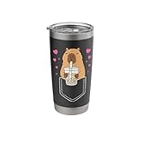 Capybara Boba Lover Pocket Animal Tee for Boba Enthusiasts Stainless Steel Insulated Tumbler