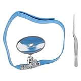 ASAKKURA Einstellbarer Hno Stirnbandspiegel 16cm mit Verstellbarem Kopfreflektor und Stabilem Kopfgurt für Klinische Untersuchungen in Arztpraxen und Krankenhäusern