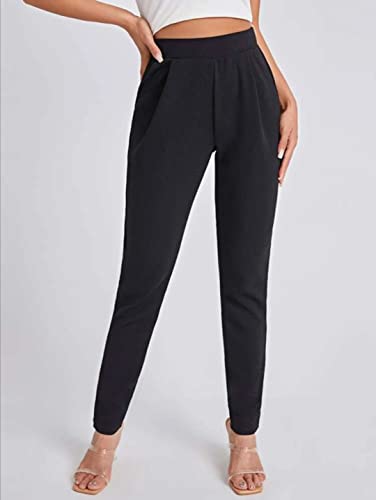 Image of Dream Beauty Fashion Women's High Waist Regular Fit Trouser, Elastic Staright Pants, for Casual Office Work wear (Virat)